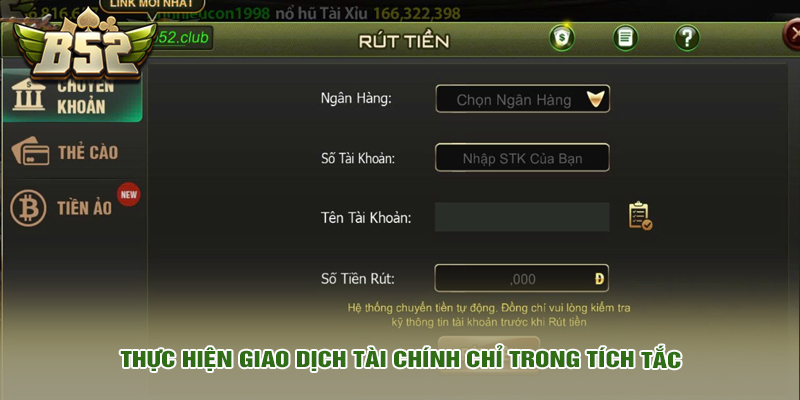 Thực hiện giao dịch tài chính chỉ trong tích tắc