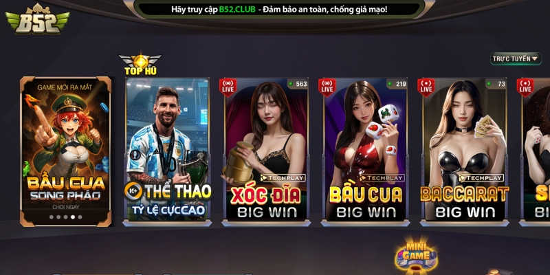 B52 Club sở hữu kho game phong phú, sinh động
