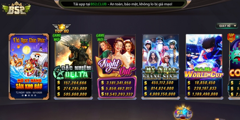 Sảnh game nổ hũ tại B52 Club